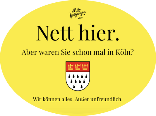 "Nett hier" Köln Bierdeckel - Limited Charity Edition
