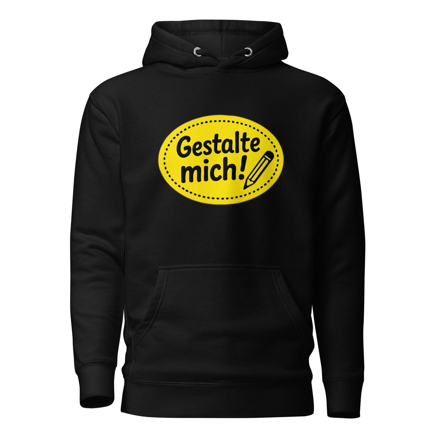 Individuell gestaltbarer Nett hier Hoodie in Schwarz