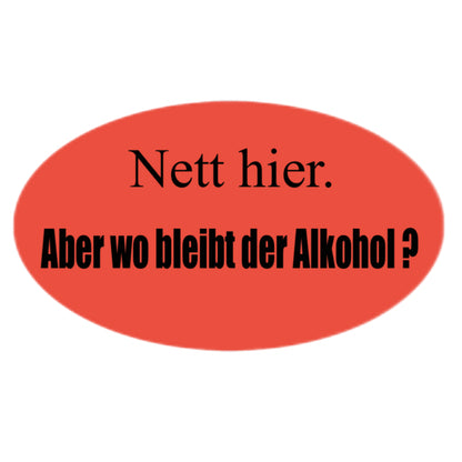 Nett hier Aufkleber