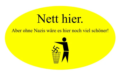 Nett hier Aufkleber