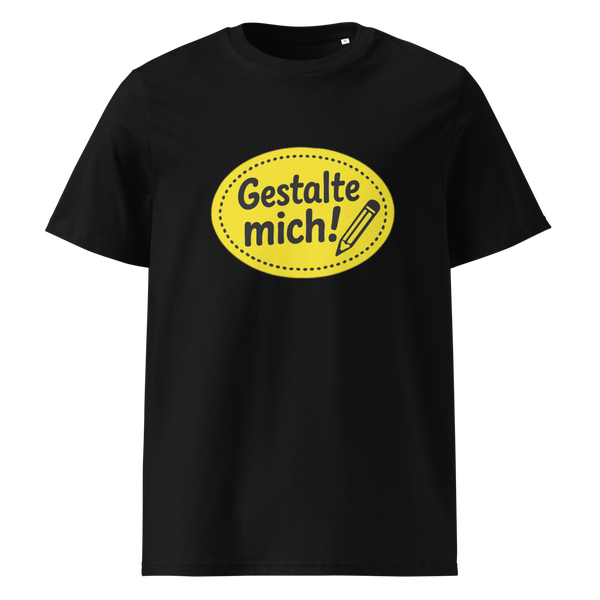 Individuell gestaltbares Nett hier T-Shirt in Schwarz