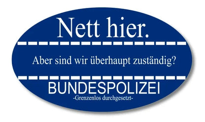 Nett hier Aufkleber